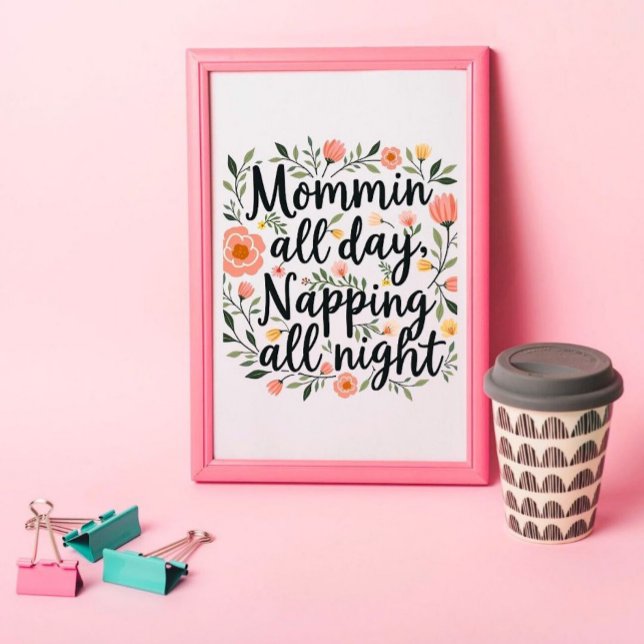 Pôster Modern Cute Floral Mother's Day, Botanical Quote (Criador carregado)