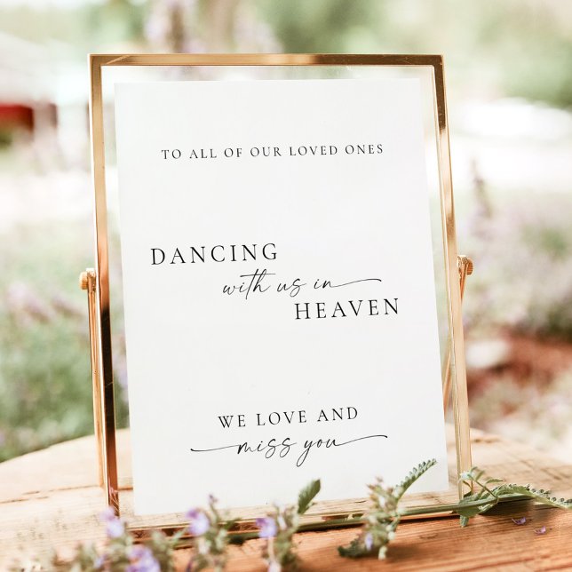 Poster Modern Dancing In Heaven Wedding Memorial (Criador carregado)