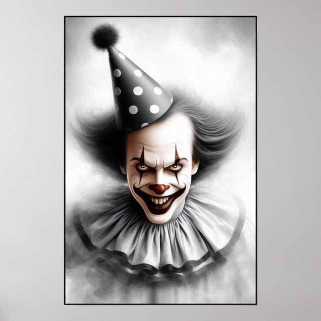 Poster Modern Day Creepy Clown Portrait  (Frente)