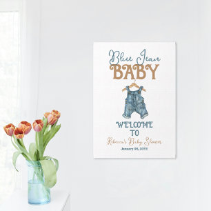 Poster Modern Denim Boy Blue Chá de fraldas