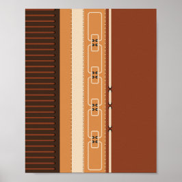 Poster Modern Earth Tone Geometric Art Print