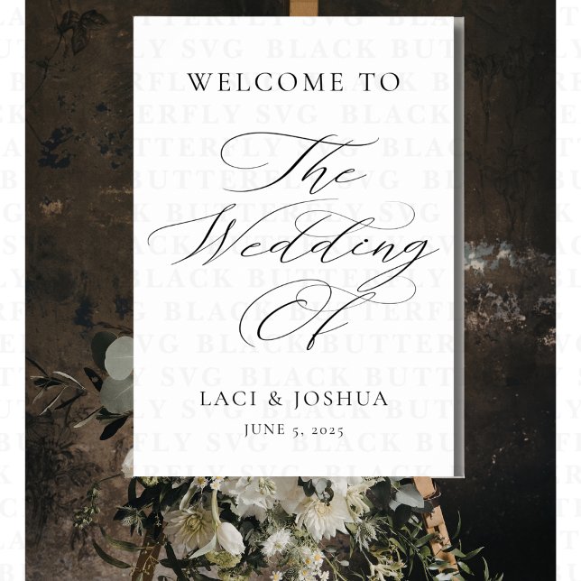 Poster Modern Elegant Calligraphy Wedding Welcome Sign (WELCOME WEDDING SIGN)