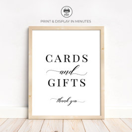 Poster Modern Elegant Classic Cards and Gifts Sign