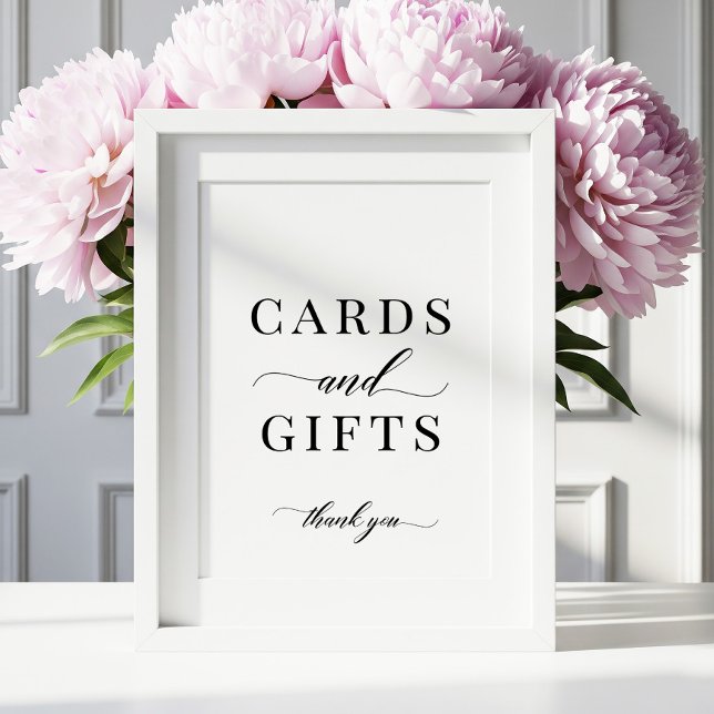 Poster Modern Elegant Classic Cards and Gifts Sign (Criador carregado)