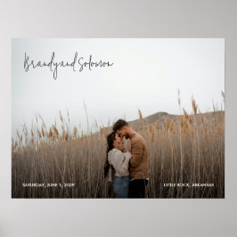 Poster Modern Elegant Photo Wedding Sign