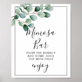 Poster Modern Eucalyptus Greenery Wedding