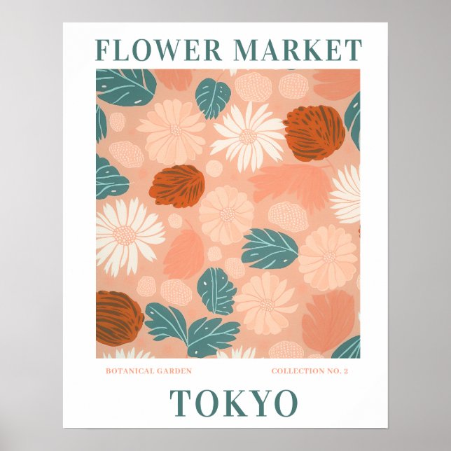 Poster Modern Flower Market Tokyo Flores botânicos (Frente)