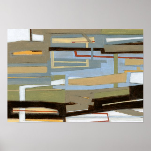 Pôster Modern Free Expression Painting by Norman Wyatt (Frente)