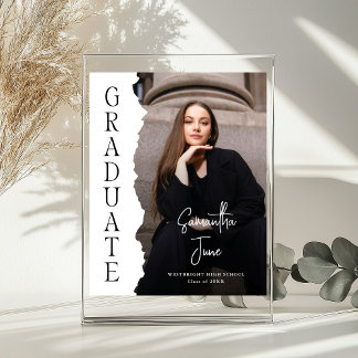 Poster Modern Graduate Photo Magazine Graduation Sign