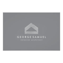 Pôster Modern Home Design | Abstract Logo on Deep Ash
