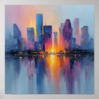 Poster Modern Houston Contemporânea City Wall Art