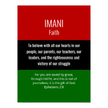 Modern IMANI Faith Christian Kwanzaa