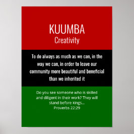 Poster Modern Kwanzaa KUMBA