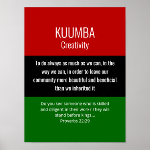 Poster Modern Kwanzaa KUMBA