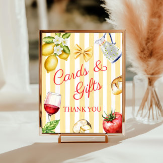 Poster Modern La Dolce Vita Cards & Gifts Sign