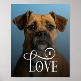 Poster Modern Love Custom Boxer Dog Pets Photo Monogram