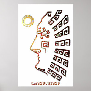 Poster Modern Machu Picchu Silhouette