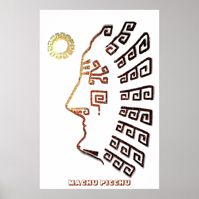 Poster Modern Machu Picchu Silhouette (Frente)