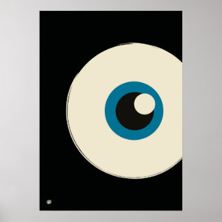 Poster Modern Minimalist Blue Eye Abstract Art 