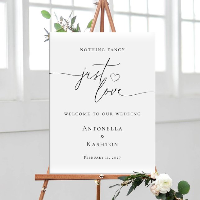 Poster Modern minimalist Nothing Fancy Just Love welcome (Criador carregado)