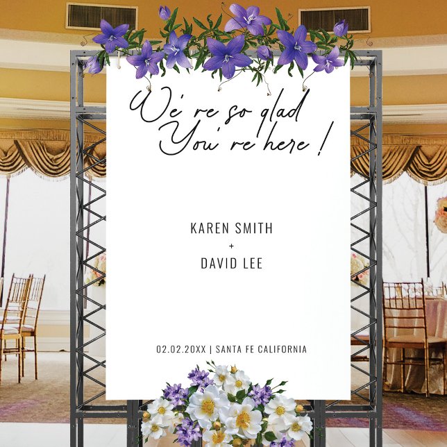 Poster Modern Minimalist Simple Wedding Welcome Sign (Criador carregado)