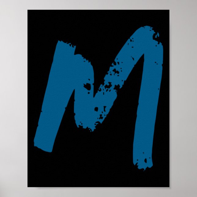 Poster Modern Monogram Initial Replace Add Yours  (Frente)