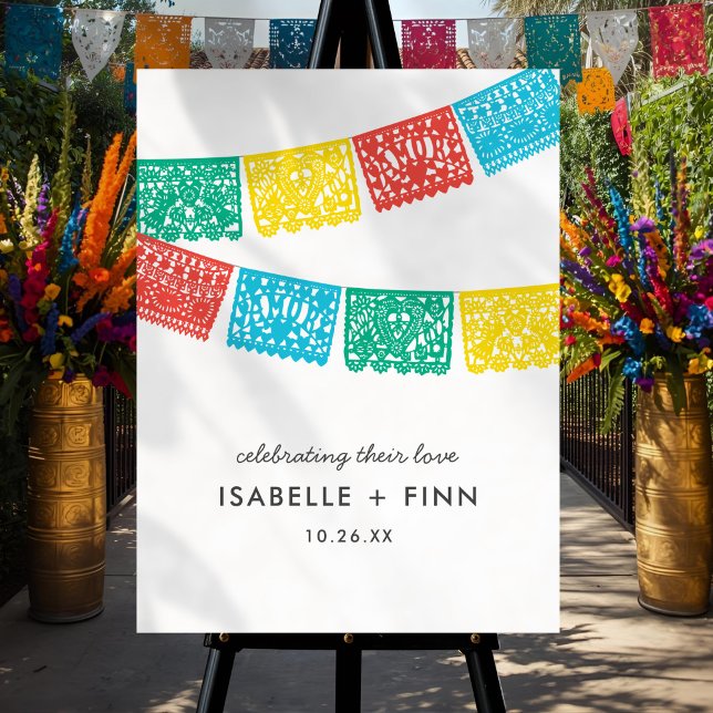 Poster Modern Papel Picado - Sinal de Casamento (Criador carregado)
