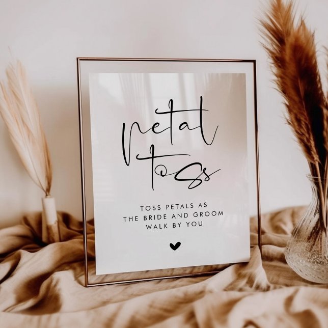Poster Modern Petal Toss Sign For Wedding (Criador carregado)