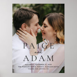 Poster Modern Photo Editorial Wedding Welcome Sign