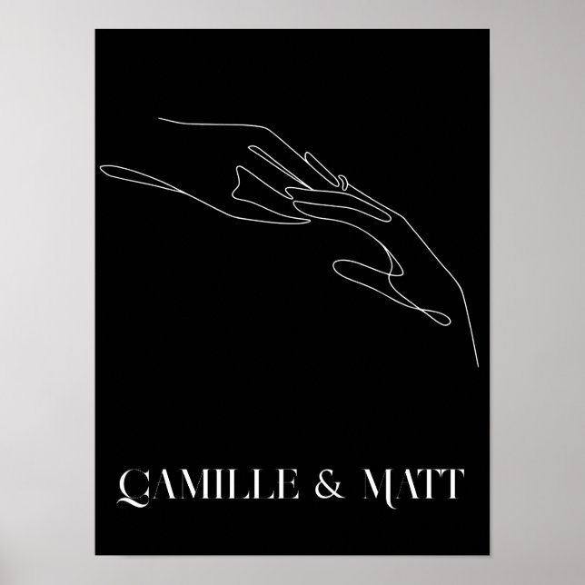 Poster Modern Simple Abstrato Line Art, boho chic Poste (Frente)