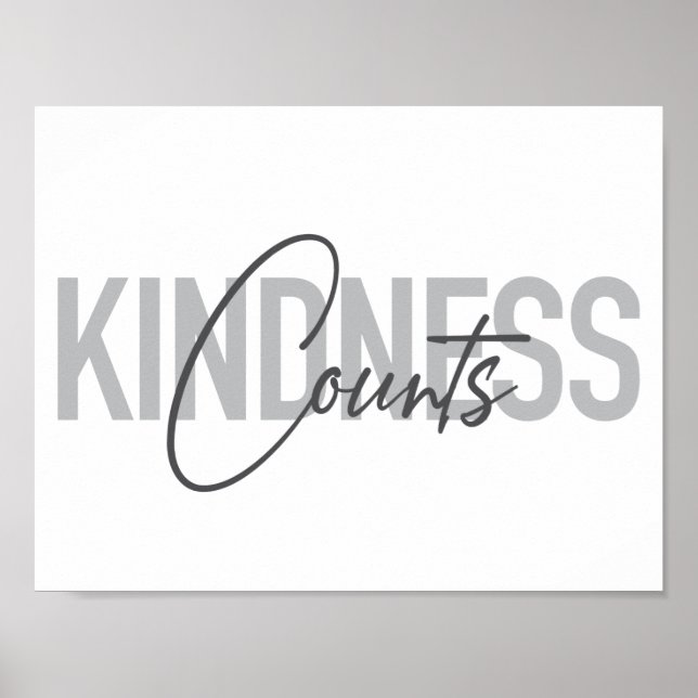 Poster Modern, simple, cool typography of Kindness Counts (Frente)