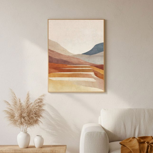 Poster Modern Terracotta Abstract Art for Neutral Decor (Criador carregado)