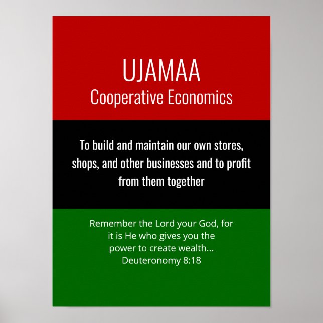 Poster Modern UJAMAA Christian Kwanzaa (Frente)