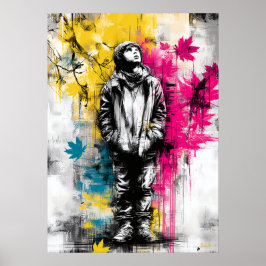 Poster Modern Urban Emotional Portrait Contemporary Art
