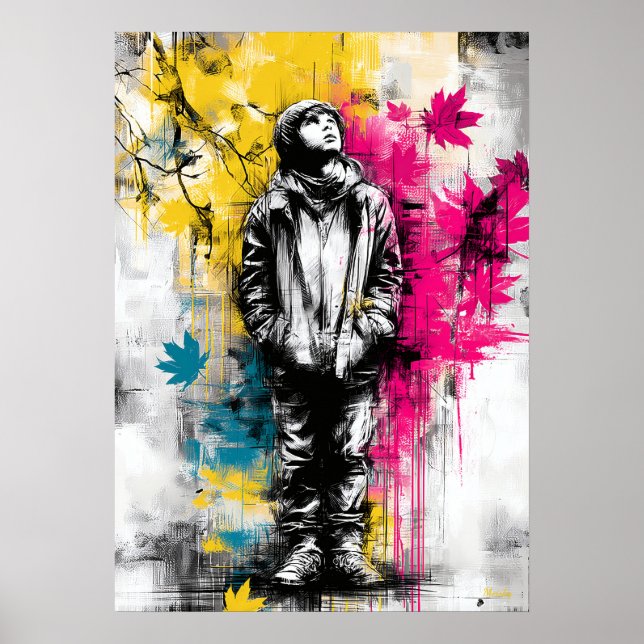 Poster Modern Urban Emotional Portrait Contemporary Art (Frente)