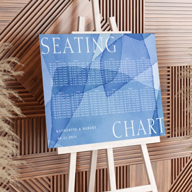 Poster Modern Watercolor Forma Gráfico de Casamento (Criador carregado)