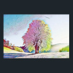 Poster Modern watercolor of colored snowed trees<br><div class="desc">Modern watercolor of colored snowed trees This design is customizable. You can change the text, font, pictures, background, colors. You can also add or erase text with any font that you like. You can do any changes to this design according to your needs and desires. In order to customize this...</div>