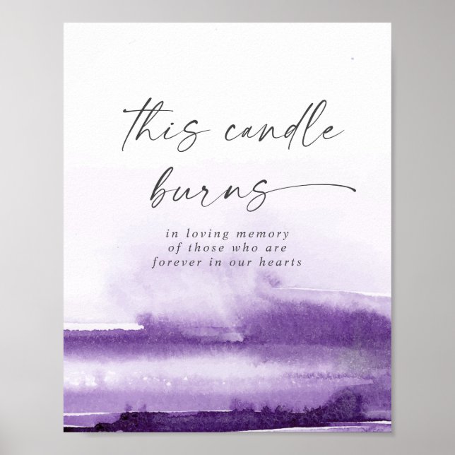 Poster Modern Watercolor | Roxo Este Sinal De Queimaduras (Frente)