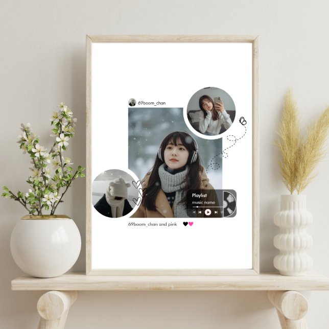 Poster Modern Winter Aesthetic Minimalist Photo Collage (Criador carregado)