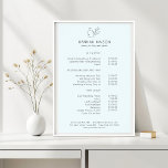Poster Moderna, Arte em Linha, Mulher, Leafe, Salão, Pric<br><div class="desc">Moderna,  Arte em Linha,  Mulher,  Leafy,  Salão,  Poster de Pricelista Branco.</div>
