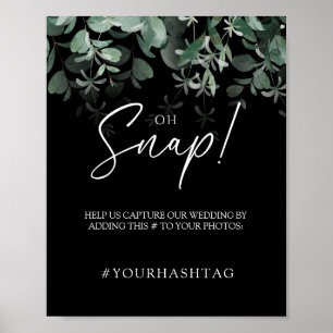 Poster Modernidade Verde Escuro Casamento Oh Snap