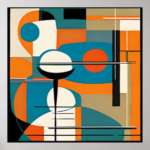 Poster Modernista do século médio