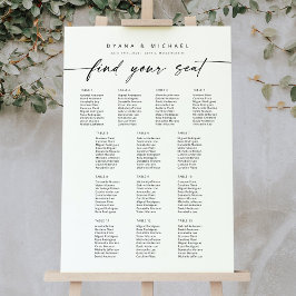 Poster Moderno 13 Mesa Encontre seu gráfico de assentos