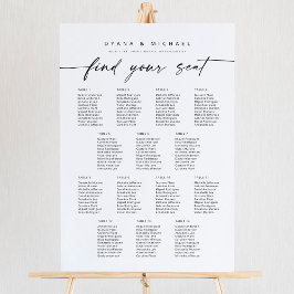 Poster Moderno 14 Mesa Encontre seu gráfico de assentos