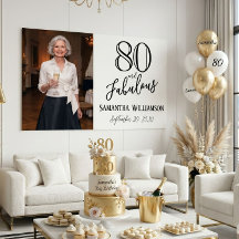 Moderno 80 e Fabuloso Nome Data Aniversário 