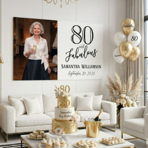 Poster Moderno 80 e Fabuloso Nome Data Aniversário