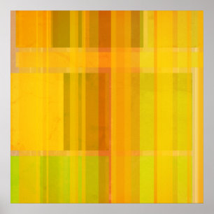Poster Moderno Abstrato Cores Cítricas Coloridas