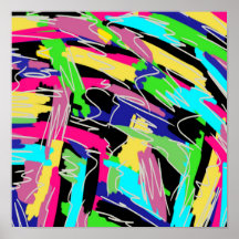 Moderno Abstrato em Cores de Arco-Íris