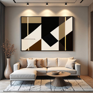Poster Moderno Abstrato Inspirado no Bauhaus