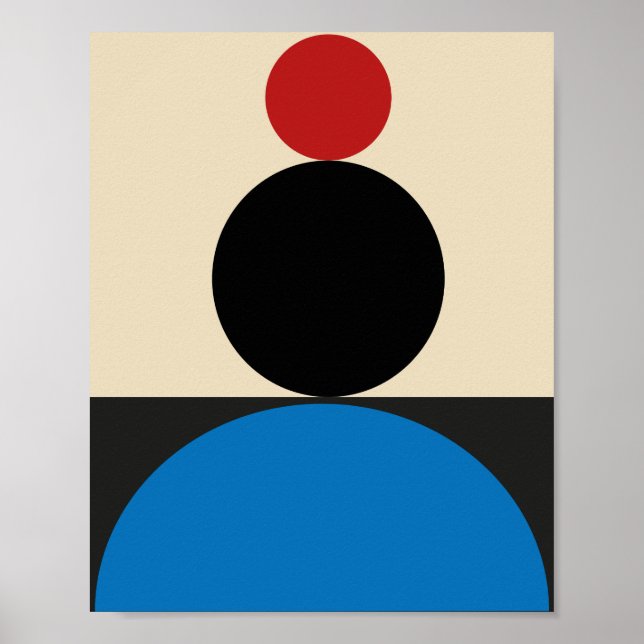 Poster Moderno Bauhaus Geométrico Retro (Frente)